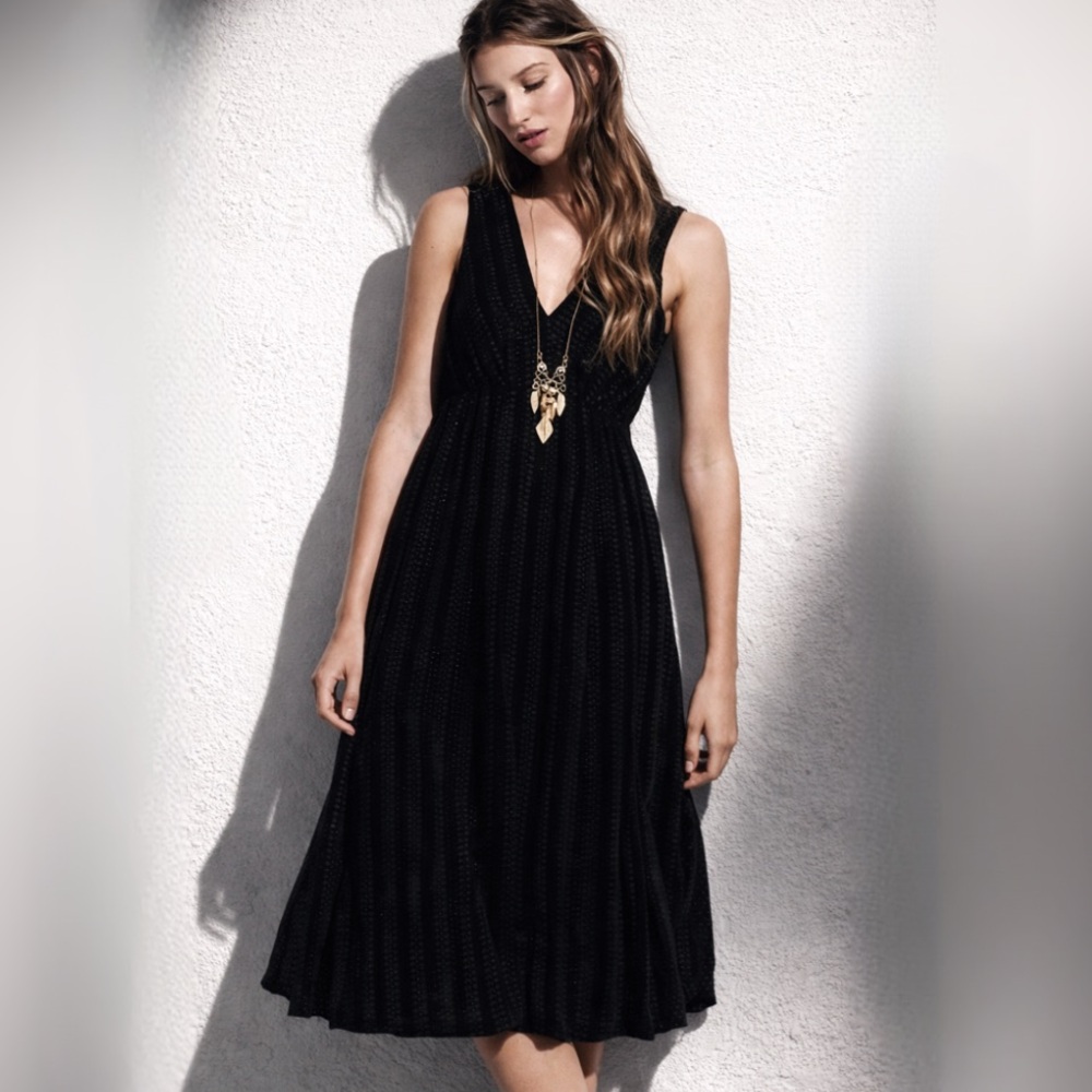 Madewell Broadway & Broome Dusklight Velvet Silk Blend Midi Dress Size 2